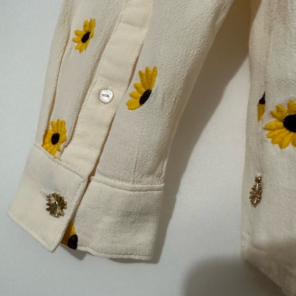 Fabienne Chapot  Lily Embroidered Off White/sunflower blouse - Picture 16 of 16